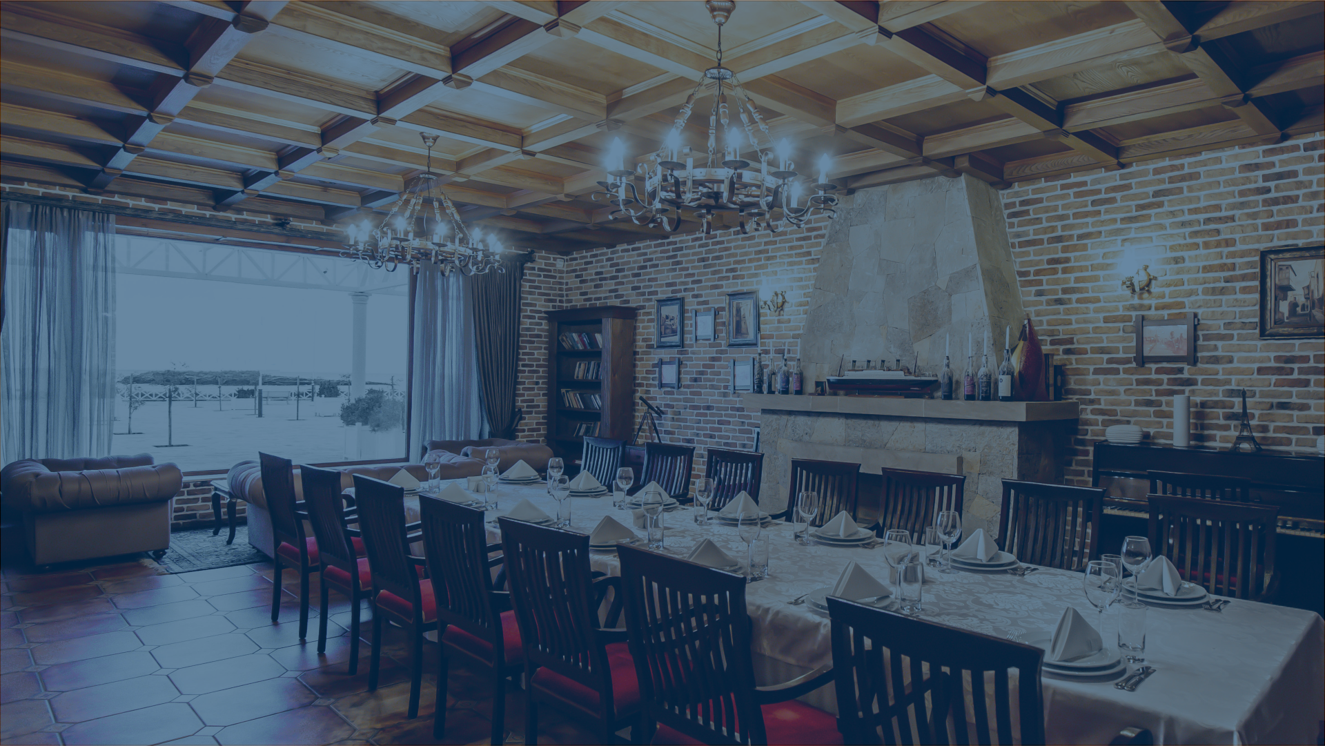 Fine dining restaurant interior